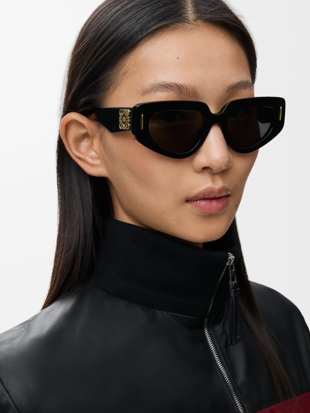 Loewe Small Butterfly Screen Sunglasses - Black Acetate